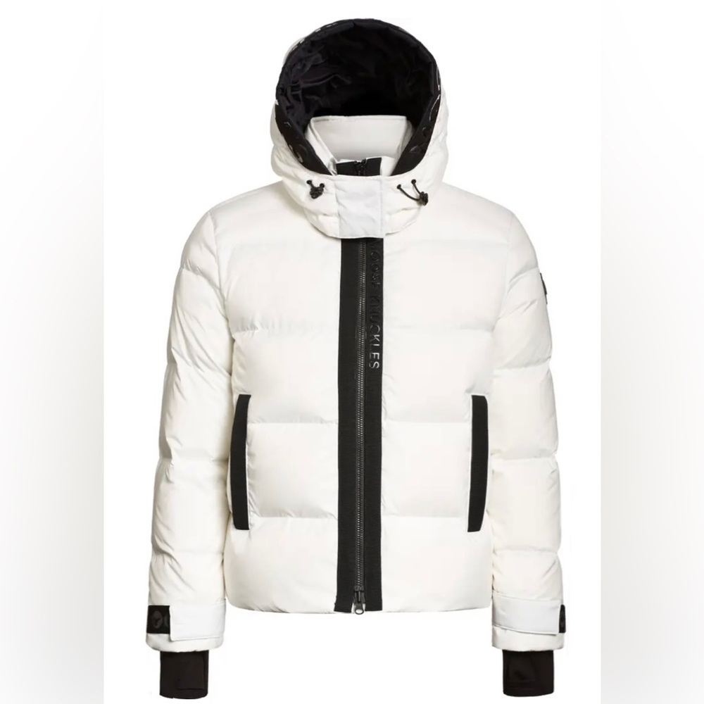 MOOSE KNUCKLES Gataga 650 Fill Power Down Puffer Jacket - White Sz - Small $895